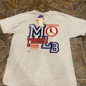 Vintage Hanes Single Stitch Gray MLB St Louis Cardinals Short Sleeve Tee